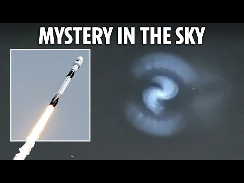 Mysterious spirals light up night skies after SpaceX rocket launch