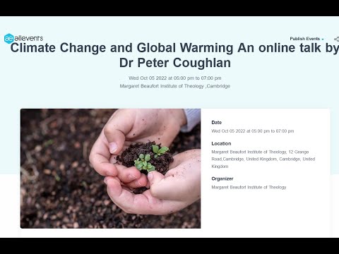 Global Warming and Climate Change, a talk by Dr Peter Coughlan