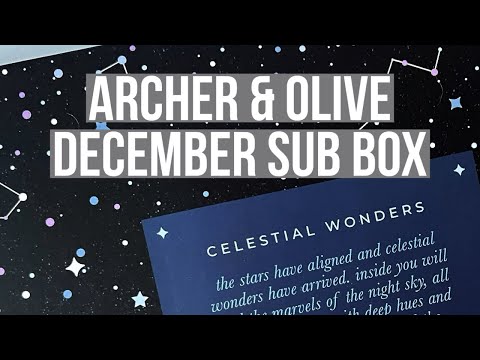 Unboxing the December 2023 Archer and Olive Subscription Box - Celestial Wonders